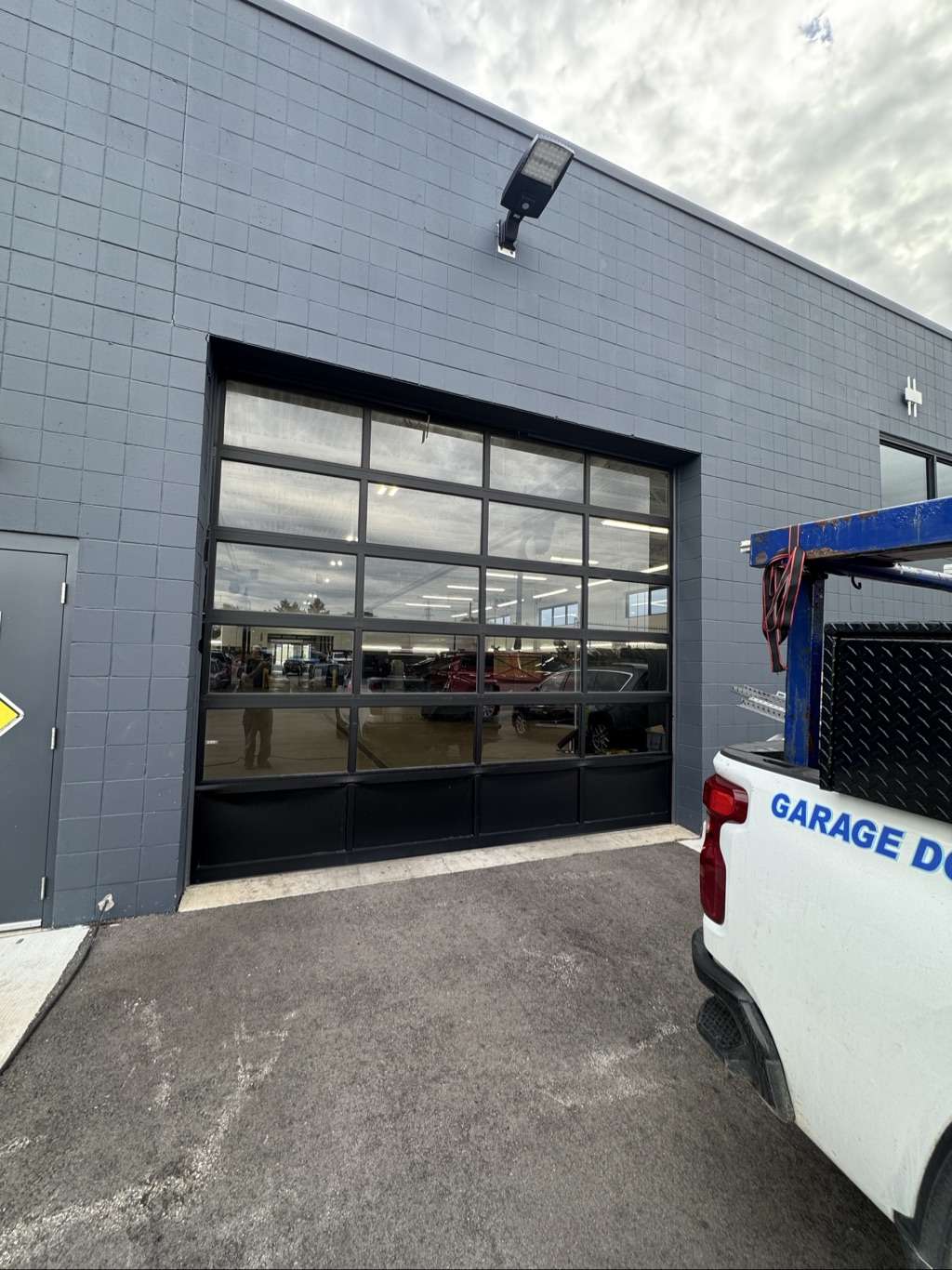 Commercial garage door install
